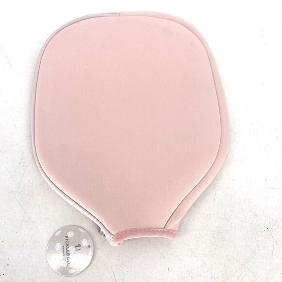 Pickleball Pastel Pink "Brighter Days Ahead" Racket Cover Paddle New Zip Case - Picture 2 of 3